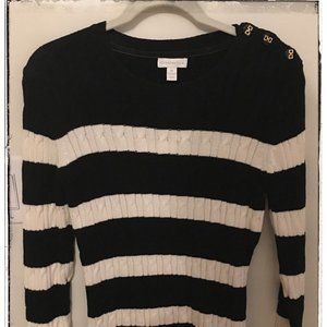 Charter Club Black and White Sweater